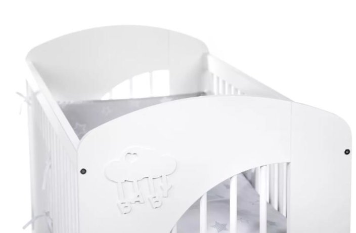 KLUPS Βρεφικό κρεβάτι NEL Cloud 120x60 cm λευκό
