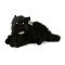 Rappa Gato de peluche negro tumbado 30 cm ECO-FRIENDLY