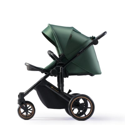KINDERKRAFT SELECT Kinderwagen kombiniert 3 in 1 Prime 2 Dunkelgrün, Premium