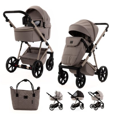 ADAMEX Kombikinderwagen Delta Natura Cappuccino