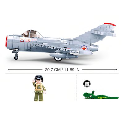 Sluban Model Bricks M38-B0983 Avion de chasse à réaction MiG-15