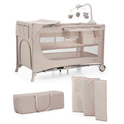 KINDERKRAFT Potovalna posteljica Joy 2 z dodatki Beige