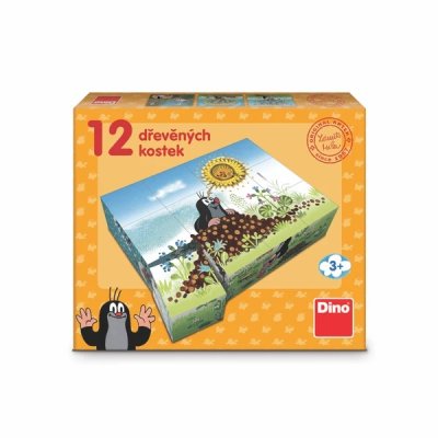 Dino Drewniane kostki Krecik rok 12 szt.