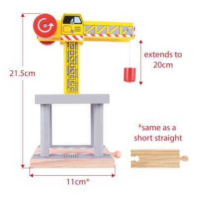 Bigjigs Rail Grúa Grande Amarilla