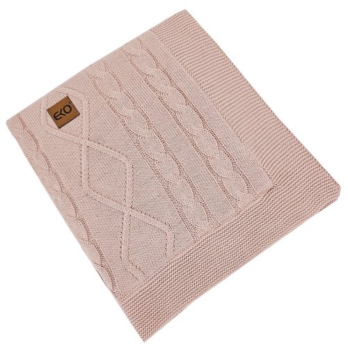 EKO Кашмирено одеяло с велурена подплата Rose Pink 100x80 см