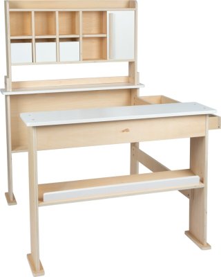 small foot Lesena prodajna stojnica bela