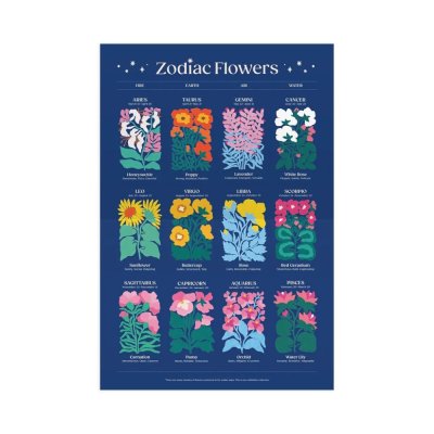 Galison Zodiac Flowers 1000 Piece Puzzle