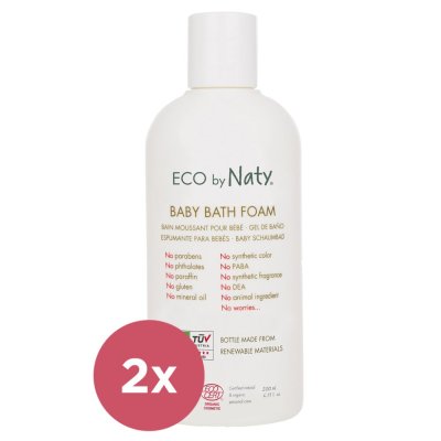 2x ECO BY NATY otroška kopalna pena 200 ml