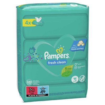 PAMPERS Fresh Clean XXL Chusteczki nawilżane 4x80 szt