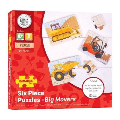Bigjigs Toys Puzzle 3w1 Maszyny budowlane