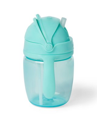 SKIP HOP Ess-Set mit Tasse, 5-teilig, Easy-Feed Mealtime Set, Blaugrün/Grau, ab 6 Monaten