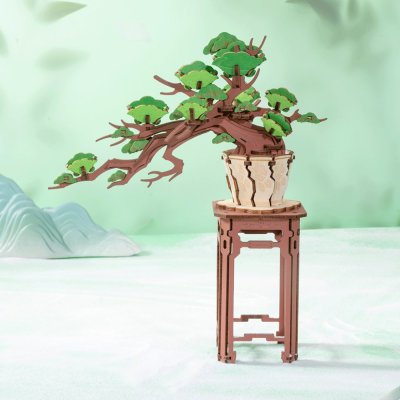 RoboTime 3D Holzpuzzle Bonsai Kiefer