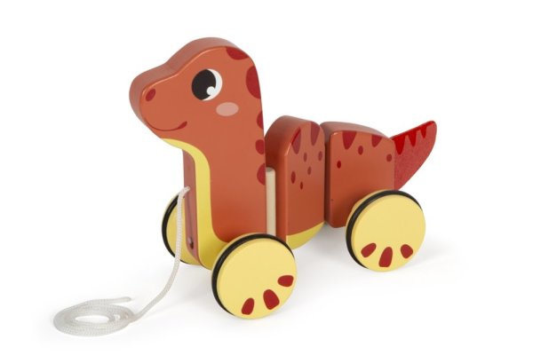 small foot Drewniana zabawka do ciągnięcia Dino