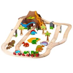 Bigjigs Rail Wooden Train Set Dinosaurs