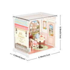 RoboTime 3D drevená skladačka Miniatúra domčeka mini Medová čajovňa