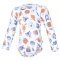 Body T-shirt deslizante IMPRESSÃO Outlast® - animais coloridos brancos