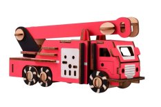 Woodcraft Puzzle 3D de Madera Camión de Bomberos