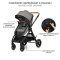 KINDERKRAFT Kombikinderwagen 3in1 Esme Moonlight Grey