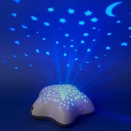 Projektor gwiazd nocnego nieba PABOBO Magic z melodią na baterie - Star Blue
