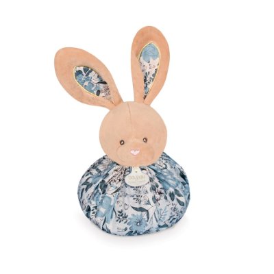 Doudou Mouchoir Lapin Bleu 3en1
