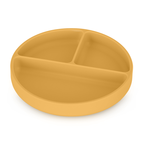 PETITE&MARS Round silicone dividing plate Take&Match Intense Ocher 6m+