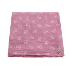 Kocyk otulacz muślinowy - jasnoróżowy