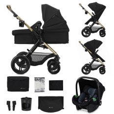 KINDERKRAFT Cochecito combinado 3 en 1 Moov 2 XL Air Black