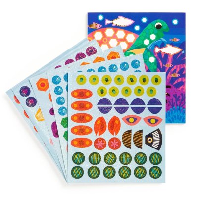 Mudpuppy Conjunto de Autocolantes Glitter com Cenário Vida no Oceano