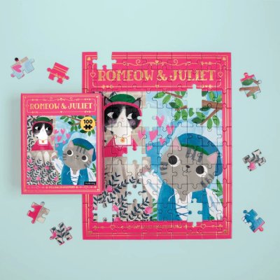 Mudpuppy Puzzel Romeow & Juliet Bookish Cats 100 stukjes