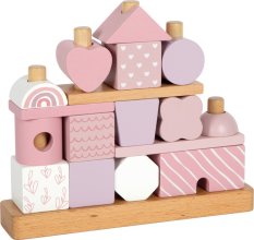 small foot Nakładanka na drążek Domek różowy