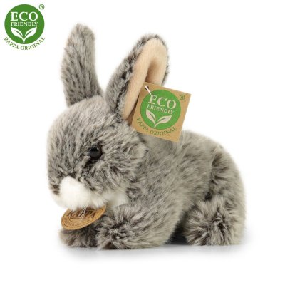 Rappa Plyschkanin mörkgrå liggande 17 cm ECO-FRIENDLY