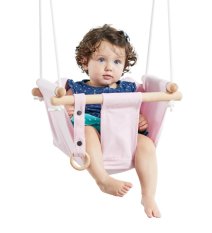 2Kids Toys Kinder Stoffschaukel 100% Baumwolle rosa