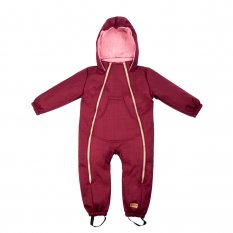 Monkey Mum® Baby Softshell Winter Jumpsuit with Sherpa - Little Burgundy Riding Hood - size 86/92