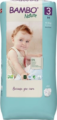 BAMBO Nature Pieluszki jednorazowe 3 M (4-8 kg) 52 szt