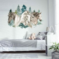 Children's wall stickers - Horses in nature N.2. 140 cm