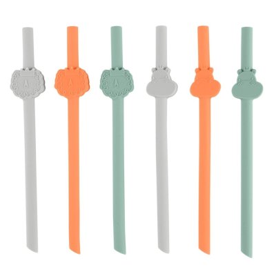 CHICCO Silicone Straws 6 pcs, 12m+