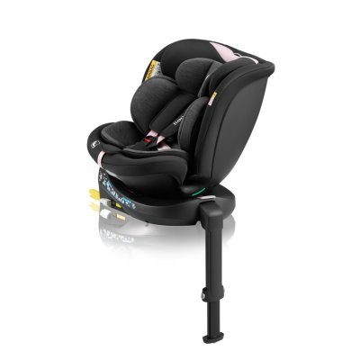 LIONELO Bilbarnstol Navy i-Size (40-150 cm) Black Pink