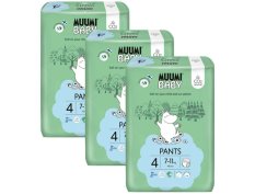 MUUMI Baby Pants 4 Maxi 7-11 kg (120 pz), confezione mensile di eco-pannolini