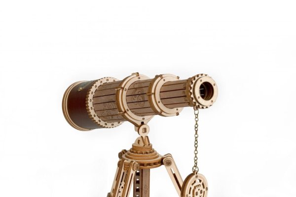 RoboTime Drewniane Mechaniczne Puzzle 3D Teleskop Piracki