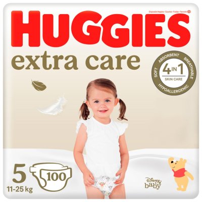 HUGGIES® Extra Care pleny jednorázové 5 (12-17 kg) 100 ks