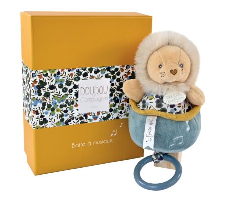 Doudou Zestaw prezentowy - Pluszowy lew grający melodię 20 cm