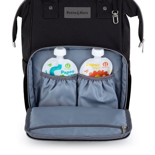 PETITE&MARS JACK skötväska för barnvagn - Catchthemoment Just Black-serien