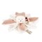 Doudou Coffret Cadeau Peluche Ours Câlin avec Bonnet 25 cm Rose
