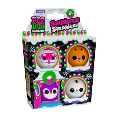 Schylling NeeDoh Squishmas Squishkins Knijpballen Set