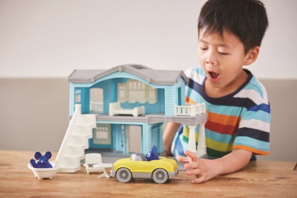 Green Toys Puppenhaus blau