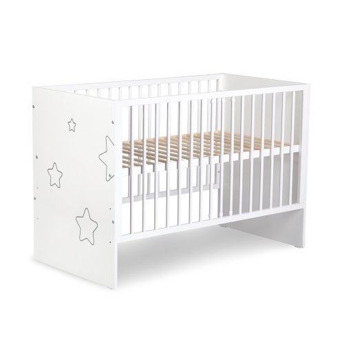 KLUPS Cot with barrier Tino white 120x60 cm