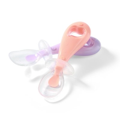 BABYONO Cucchiai in silicone - ragazze 2 pezzi, 6m+