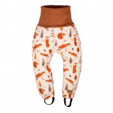 Dětské rostoucí softshellové kalhoty s membránou Monkey Mum® - Liščí hrátky
