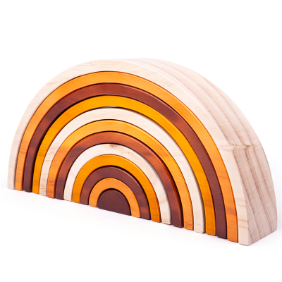 Bigjigs Baby Holz Stapelbogen Regenbogen Natur Groß