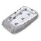 KLUPS Nest for baby Velvet Retro Moon Hedgehog grå 80x45cm